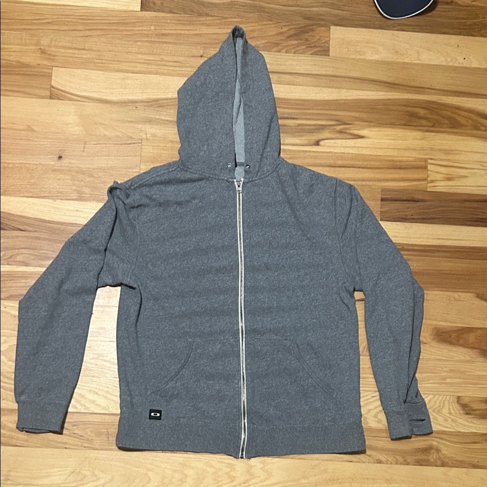Vintage Oakley Heather Gray Zip-Up Sweater